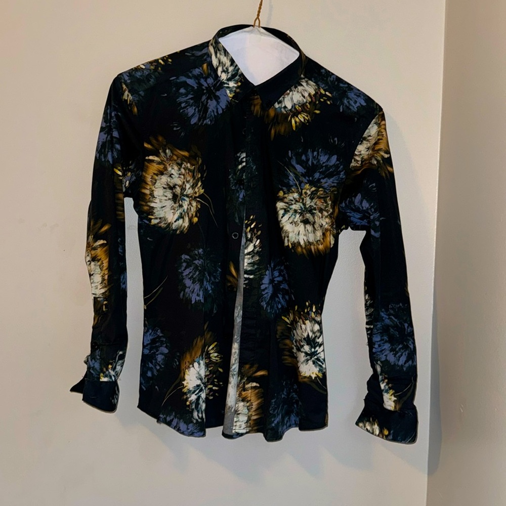 Father Sons Brand - Super Slim Stretch Printed Shirt - Size Small.